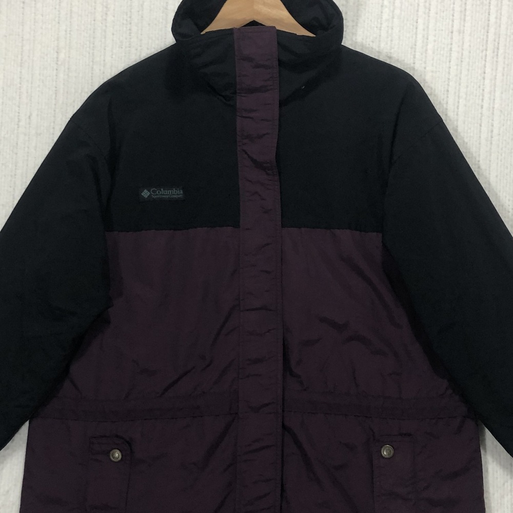 Columbia Sportswear Cornice Parka Jacket Black Plum Vintage Womens Medium